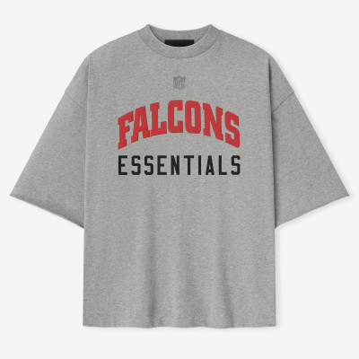 Футболка Unisex Atlanta Falcons Fear of God x NFL Heather Gray 3/4-Sleeve