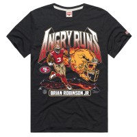 Unisex San Francisco 49ers Brian Robinson Jr. Homage Charcoal Angry Runs Player Graphic Tri-Blend T-Shirt