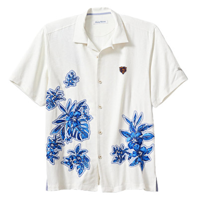 Рубашка Chicago Bears Tommy Bahama Cream Hibiscus Camp