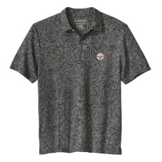 Поло Pittsburgh Steelers Tommy Bahama Black IslandZone Wild Hibiscus Tri-Blend Поло Pittsburgh Steelers Tommy Bahama Black IslandZone Wild Hibiscus Tri-Blend