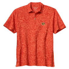 Поло Cincinnati Bengals Tommy Bahama Orange IslandZone Wild Hibiscus Tri-Blend