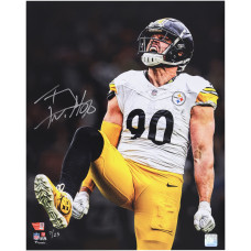Фото с автографом T.J. Watt Pittsburgh Steelers Fanatics Authentic 16 x 20 Unleashed - Limited Edition of 25