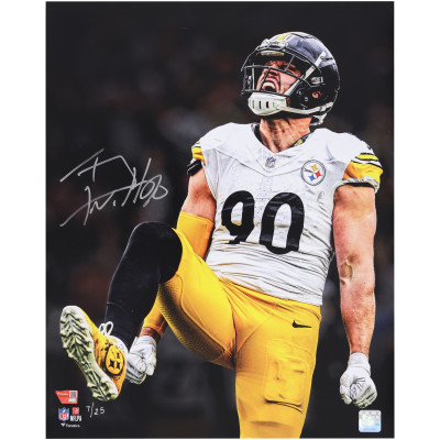 Фото с автографом T.J. Watt Pittsburgh Steelers Fanatics Authentic 16 x 20 Unleashed - Limited Edition of 25