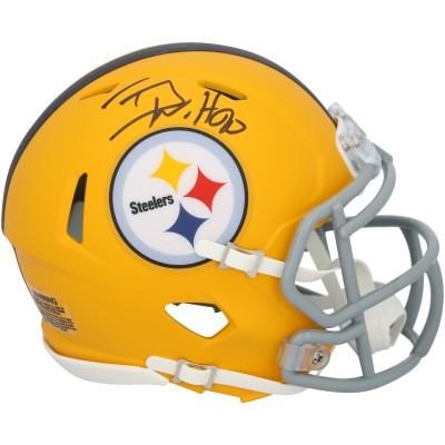 T.J. Watt Pittsburgh Steelers Autographed Fanatics Authentic Riddell 2025 Alternate Speed Mini Helmet