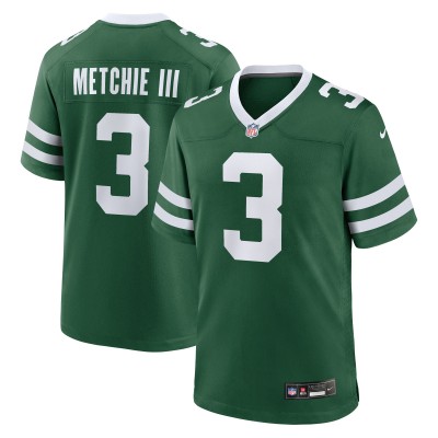 New York Jets John Metchie III Nike Legacy Green Team Game Jersey