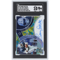 Карточка Tony Dorsett Dallas Cowboys Autographed 2023 Panini Spectra Neon Splatter Prizm Champion Signatures #CS-TDO #5/8 SGC Authenticated 9/10