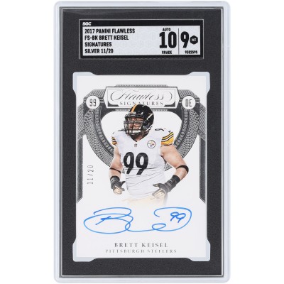 Brett Keisel Pittsburgh Steelers Autographed 2017 Panini Flawless Silver Signatures #FS-BK #11/20 SGC Authenticated 9/10 Card