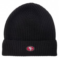 Unisex San Francisco 49ers NAADAM Black Cashmere Ribbed Cuffed Knit Hat Unisex San Francisco 49ers NAADAM Black Cashmere Ribbed Cuffed Knit Hat