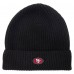 Unisex San Francisco 49ers NAADAM Black Cashmere Ribbed Cuffed Knit Hat