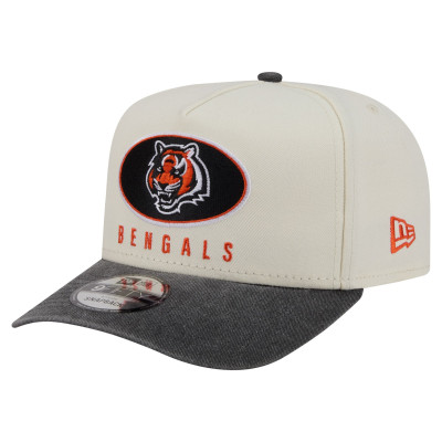 Бейсболка Cincinnati Bengals New Era Cream/Black Washed A-Frame 9FIFTY