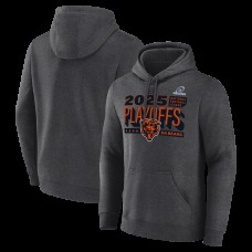 Chicago Bears Heather Charcoal 2025 NFL Playoffs Ready Hoodie