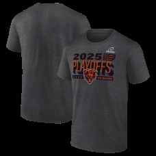 Chicago Bears Heather Charcoal 2025 NFL Playoffs Ready T-Shirt Chicago Bears Heather Charcoal 2025 NFL Playoffs Ready T-Shirt