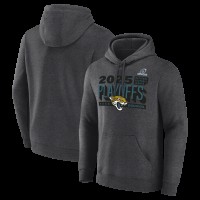 Jacksonville Jaguars Heather Charcoal 2025 NFL Playoffs Ready Hoodie