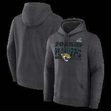 Jacksonville Jaguars Heather Charcoal 2025 NFL Playoffs Ready Hoodie Jacksonville Jaguars Heather Charcoal 2025 NFL Playoffs Ready Hoodie