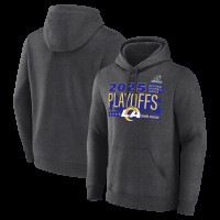 Los Angeles Rams Heather Charcoal 2025 NFL Playoffs Ready Hoodie