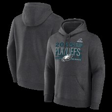 Philadelphia Eagles Heather Charcoal 2025 NFL Playoffs Ready Hoodie Philadelphia Eagles Heather Charcoal 2025 NFL Playoffs Ready Hoodie