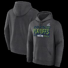 Seattle Seahawks Heather Charcoal 2025 NFL Playoffs Ready Hoodie