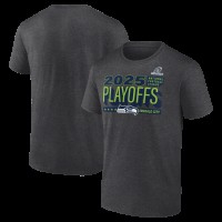 Seattle Seahawks Charcoal 2025 NFL Playoffs Ready T-Shirt