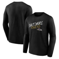 Футболка с длинным рукавом Baltimore Ravens Black Hustle Футболка с длинным рукавом Baltimore Ravens Black Hustle
