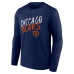 Футболка с длинным рукавом Chicago Bears Navy Hustle