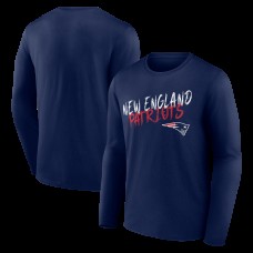 New England Patriots Navy Hustle Long Sleeve T-Shirt