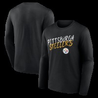 Pittsburgh Steelers Black Hustle Long Sleeve T-Shirt