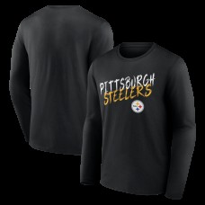 Pittsburgh Steelers Black Hustle Long Sleeve T-Shirt