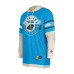 Футболка Carolina Panthers New Era Blue Twofer Layered Long Sleeve Hooded