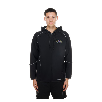 Толстовка Baltimore Ravens New Era Black Combine Authentic Raglan Full-Zip