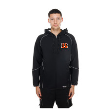 Толстовка Cincinnati Bengals New Era Black Combine Authentic Raglan Full-Zip Толстовка Cincinnati Bengals New Era Black Combine Authentic Raglan Full-Zip