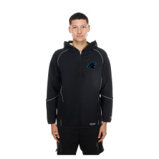 Толстовка Carolina Panthers New Era Black Combine Authentic Raglan Full-Zip