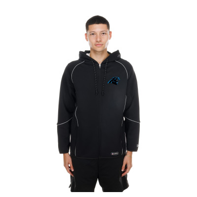 Толстовка Carolina Panthers New Era Black Combine Authentic Raglan Full-Zip