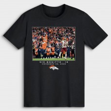 Denver Broncos Nik Bonitto Black NFL Flash Features Week 13 T-Shirt