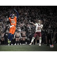Nik Bonitto Denver Broncos Unsigned Fanatics Authentic 2025 Week 13 Swatted Pass Spotlight Photograph
