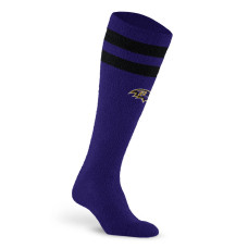 Носки Unisex Baltimore Ravens PRO Compression Cozy Feather Varsity Stripe Over-the-Calf Light Graduated Compression