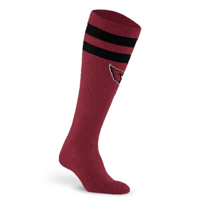Носки Unisex Arizona Cardinals PRO Compression Cozy Feather Varsity Stripe Over-the-Calf Light Graduated Compression