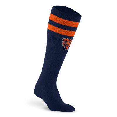 Носки Unisex Chicago Bears PRO Compression Cozy Feather Varsity Stripe Over-the-Calf Light Graduated Compression