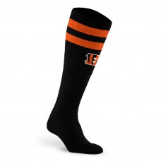 Unisex Cincinnati Bengals PRO Compression Cozy Feather Varsity Stripe Over-the-Calf Light Graduated Compression Socks