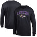 Футболка с длинным рукавом Baltimore Ravens Champion Black Arch Over Logo Футболка с длинным рукавом Baltimore Ravens Champion Black Arch Over Logo