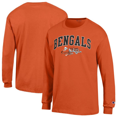Футболка с длинным рукавом Cincinnati Bengals Champion Orange Arch Over Logo