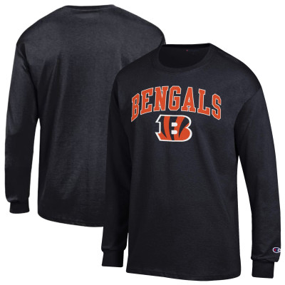 Футболка с длинным рукавом Cincinnati Bengals Champion Black Arch Over Logo
