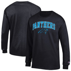 Футболка с длинным рукавом Carolina Panthers Champion Black Arch Over Logo