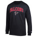 Футболка с длинным рукавом Atlanta Falcons Champion Black Arch Over Logo