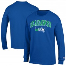 Seattle Seahawks Champion Royal Arch Over Logo Long Sleeve T-Shirt