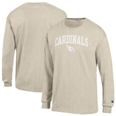 Футболка с длинным рукавом Arizona Cardinals Champion Heather Oatmeal White Ink Jersey Футболка с длинным рукавом Arizona Cardinals Champion Heather Oatmeal White Ink Jersey