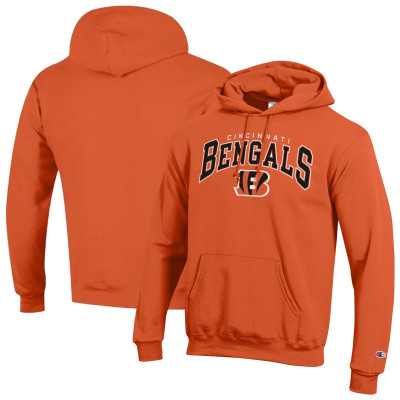 Толстовка Cincinnati Bengals Champion Orange Powerblend Arch over Logo