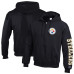 Толстовка Pittsburgh Steelers Champion Black Powerblend Fleece Full-Zip