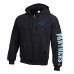 Толстовка Carolina Panthers Champion Black Powerblend Fleece Full-Zip