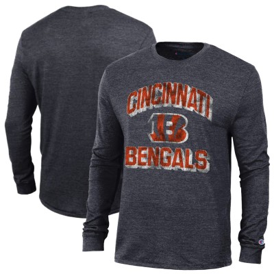 Cincinnati Bengals Champion Black Ultimate Tri-Blend Long Sleeve T-Shirt