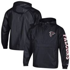 Ветровка Atlanta Falcons Champion Black Packable Hooded Half-Zip Jacket